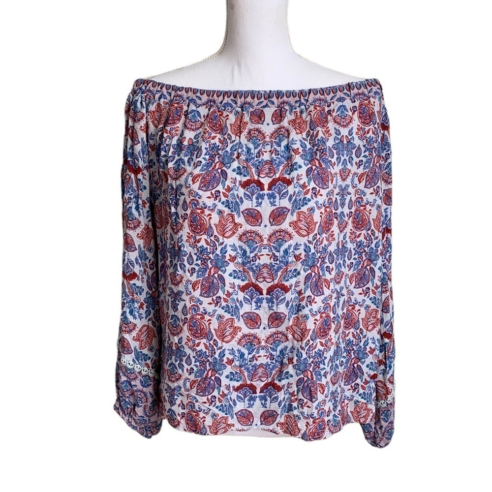 Abbeline Off Shoulder Floral Top Size Large